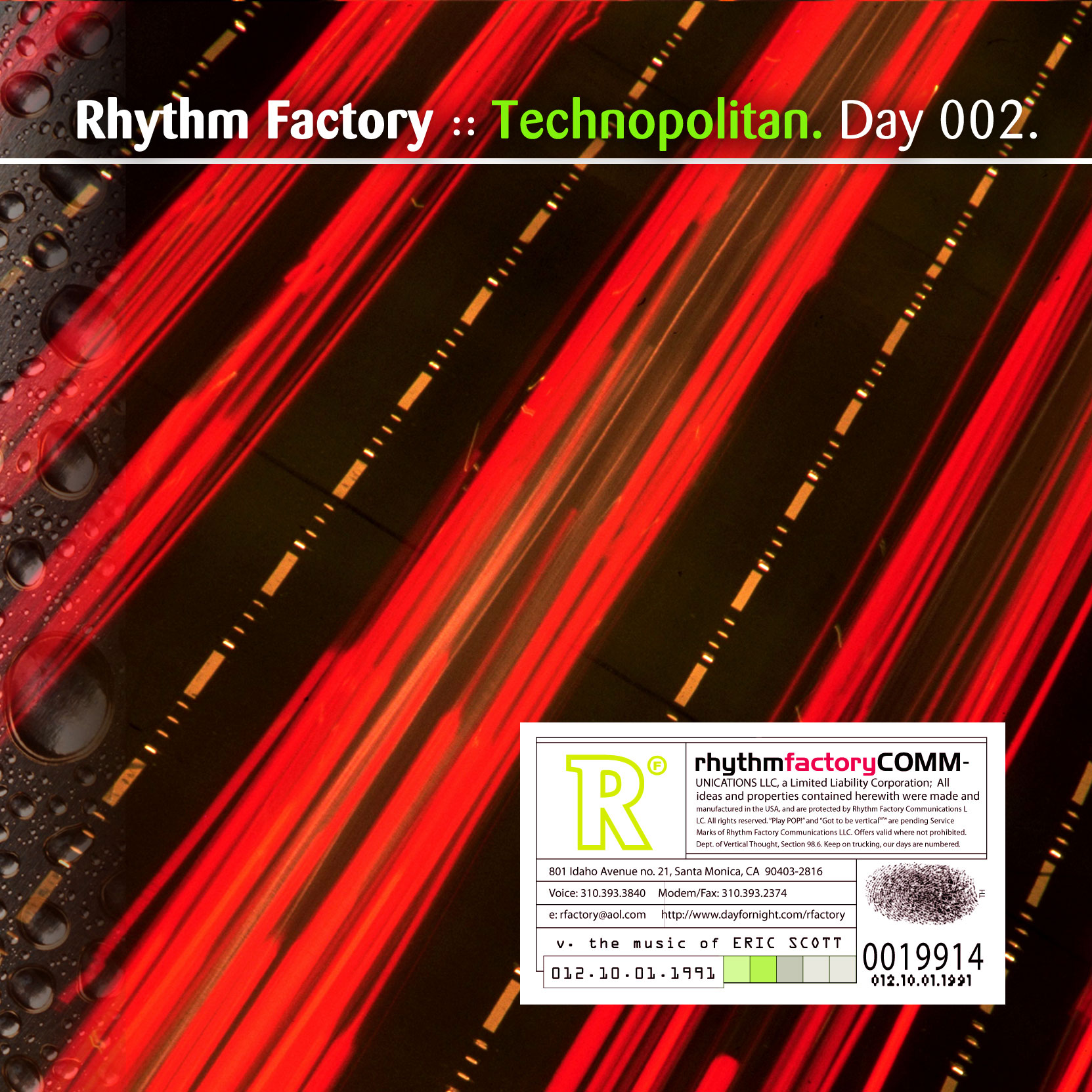 “Technopolitan” by Rhythm Factory [Day 002]
